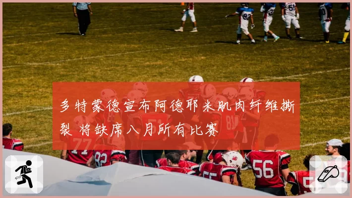 多特蒙德宣布阿德耶米肌肉纤维撕裂 将缺席八月所有比赛