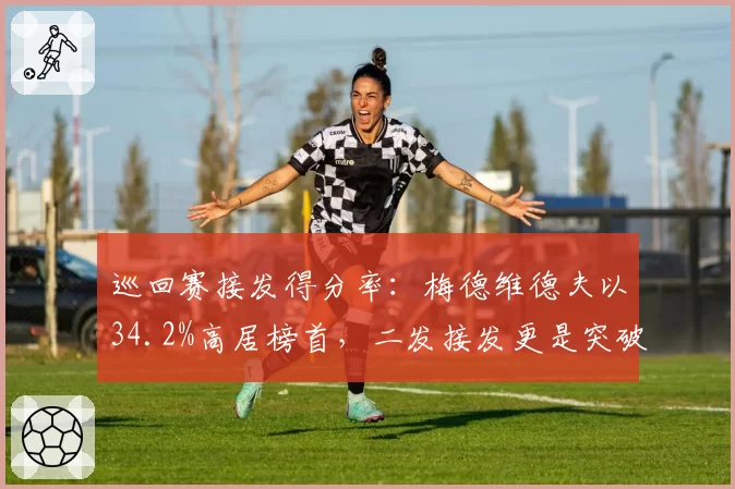 巡回赛接发得分率：梅德维德夫以34.2%高居榜首，二发接发更是突破40%