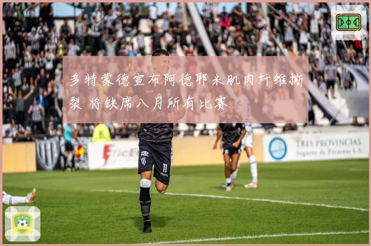 多特蒙德宣布阿德耶米肌肉纤维撕裂 将缺席八月所有比赛